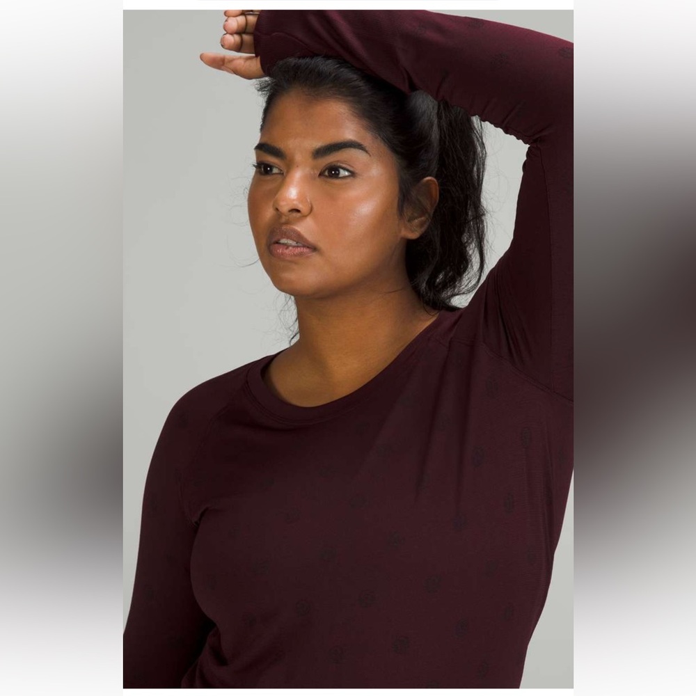 Lululemon swiftly long sleeve with logos